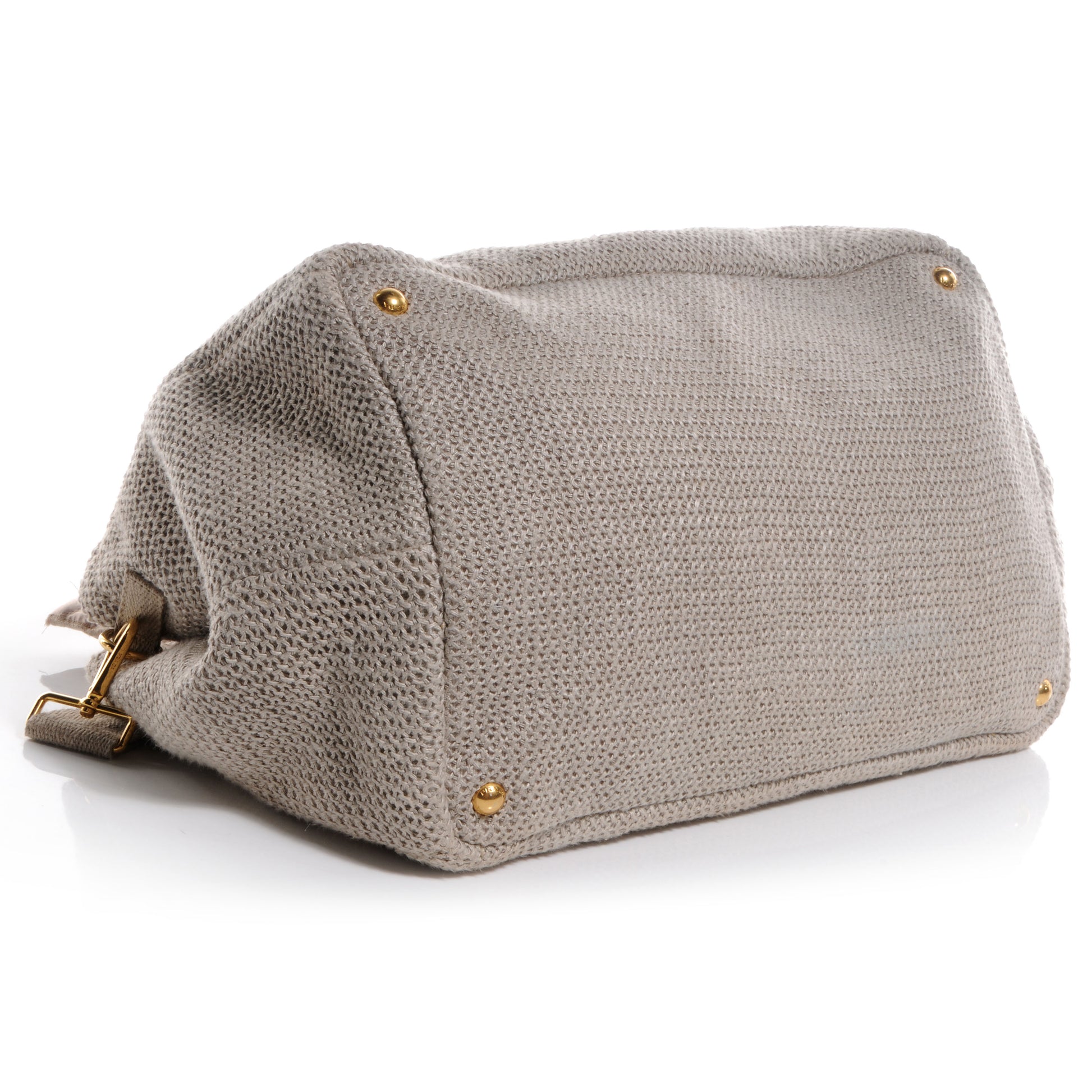 Prada Canapa Stuoia Convertible Tote Bag Beige 4 of 9