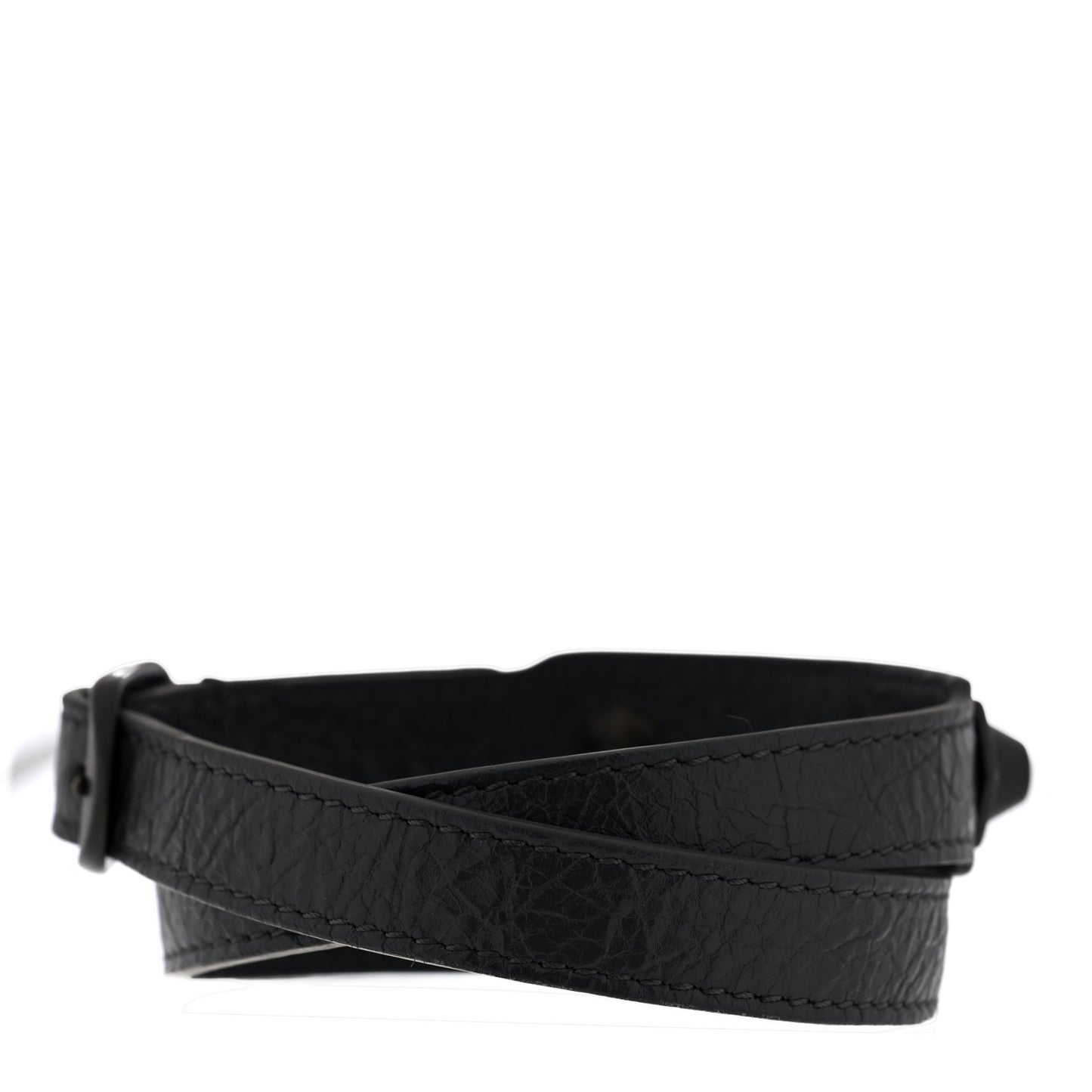 Agneau Arena Classic Hardware Triple Tour Bracelet Gris Fossile