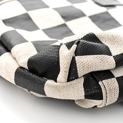 Saint Laurent Calfskin Checked Print Nuxx Backpack Black White 15 of 17