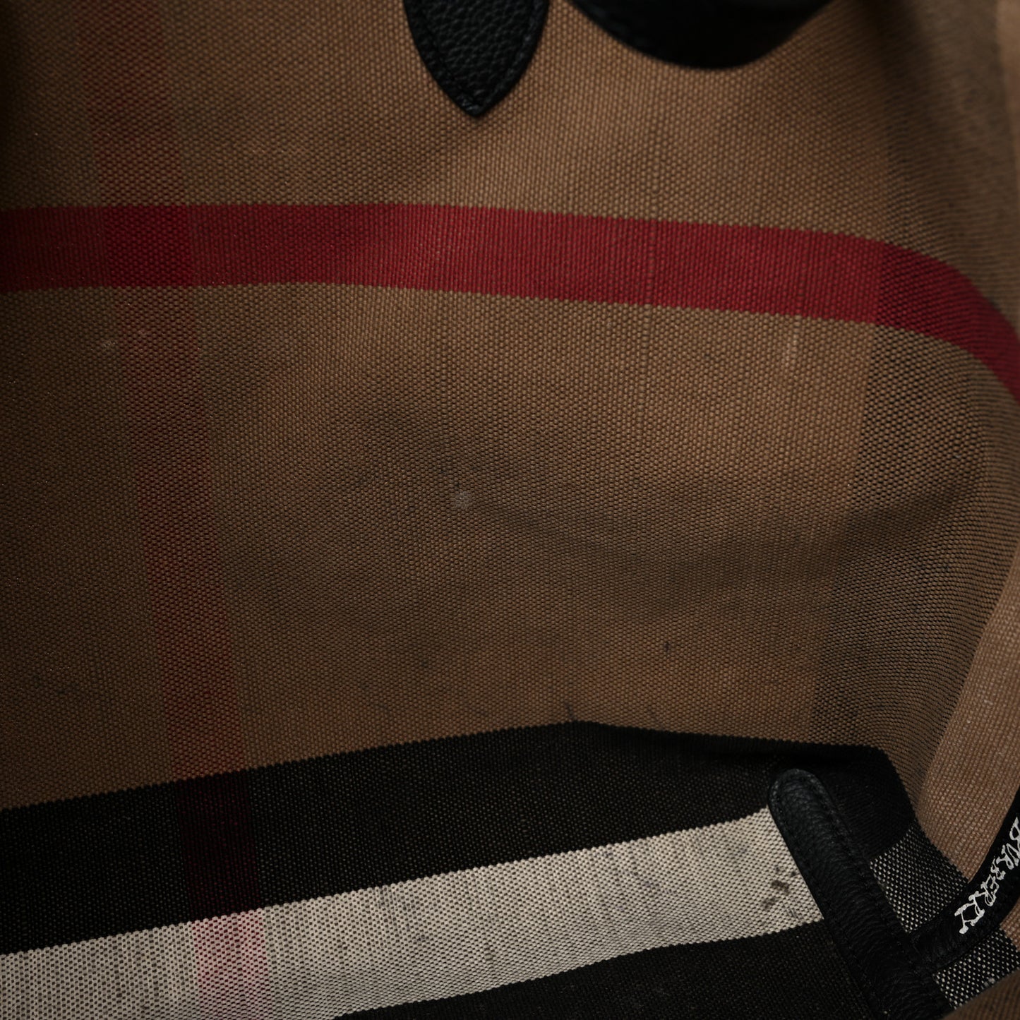 Coated Canvas Mega Check Medium Doodle Tote Black