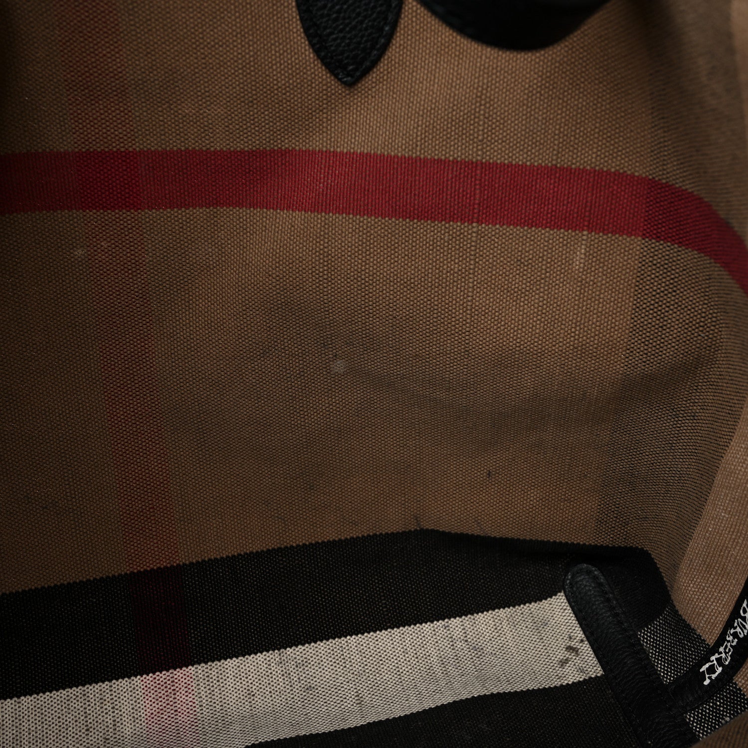 Burberry Coated Canvas Mega Check Medium Doodle Tote Black 11 of 15
