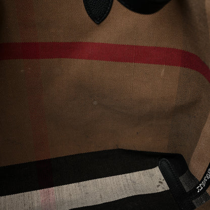 Burberry Coated Canvas Mega Check Medium Doodle Tote Black 11 of 15