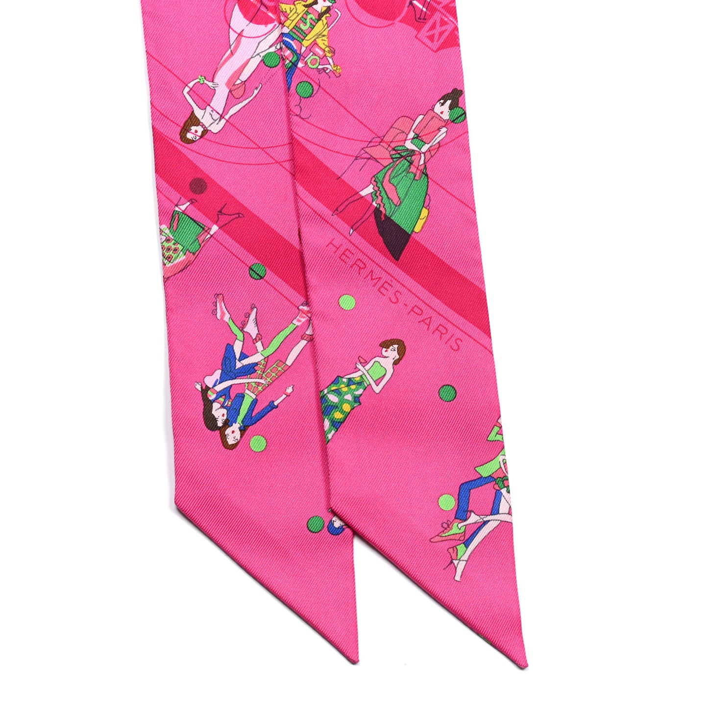 Silk Ex-Libris Les Parisie Twilly Rose Indien Vert Bleu