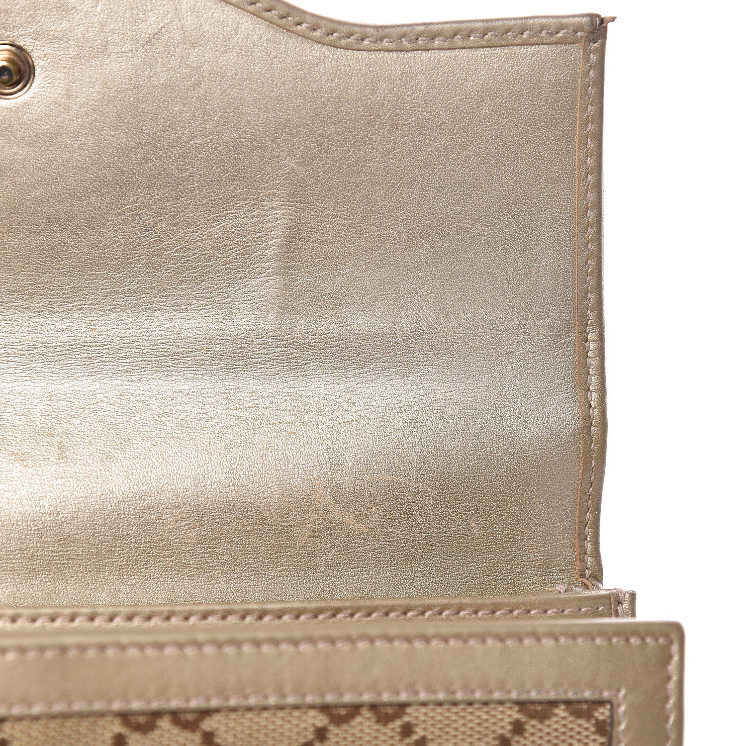 Gucci Monogram Margaux Calfskin Sukey Continental Wallet Beige Ebony Golden Beige 7 of 15