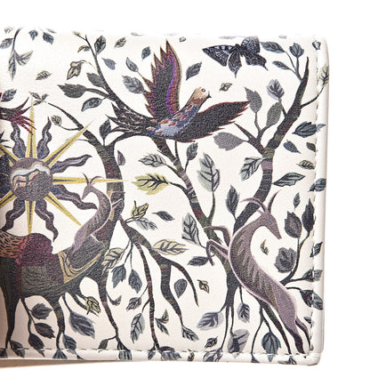 Christian Dior Calfskin Print Jardin Naturel Compact Wallet Multicolor 10 of 11