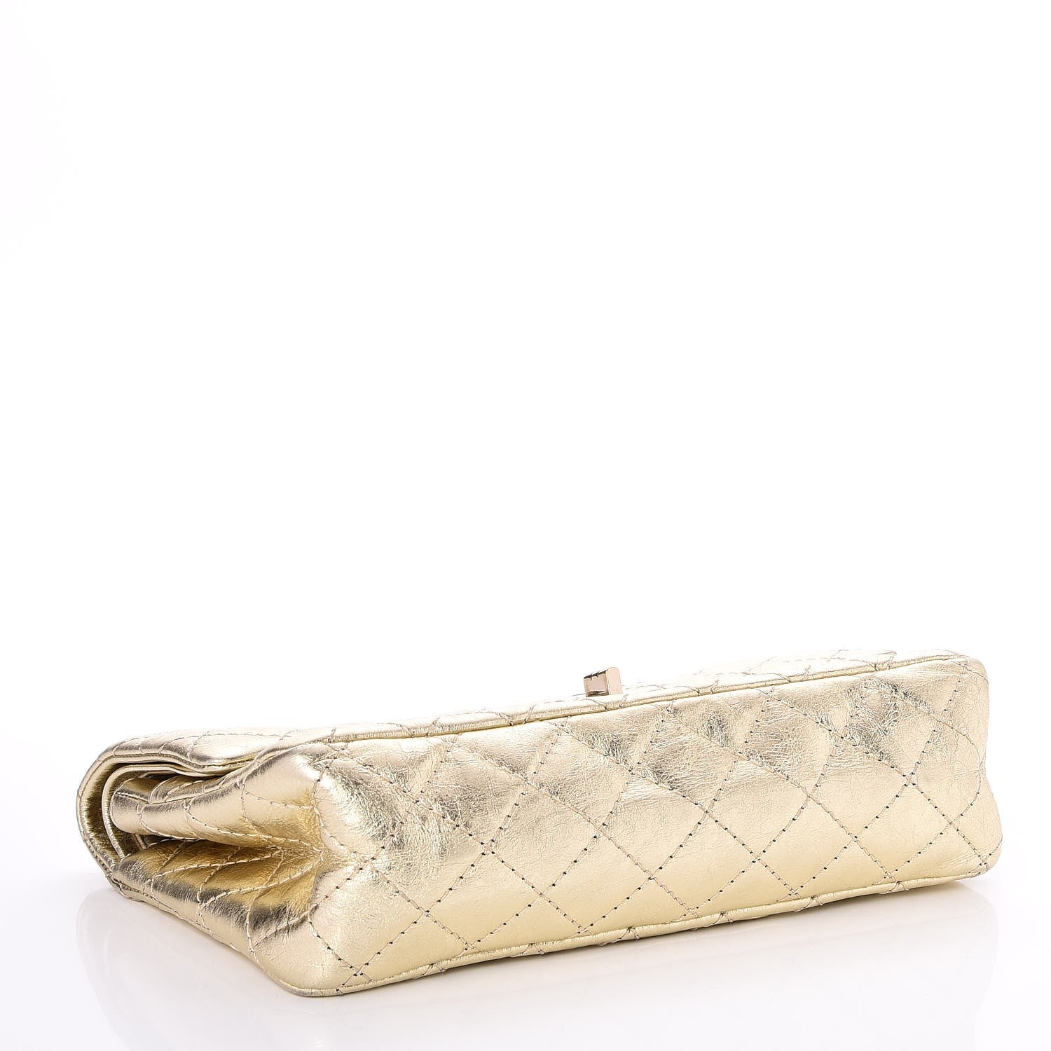 Chanel Metallic Aged Calfskin Quilted 2.55 Reissue 225 Flap Gold 4 of 8