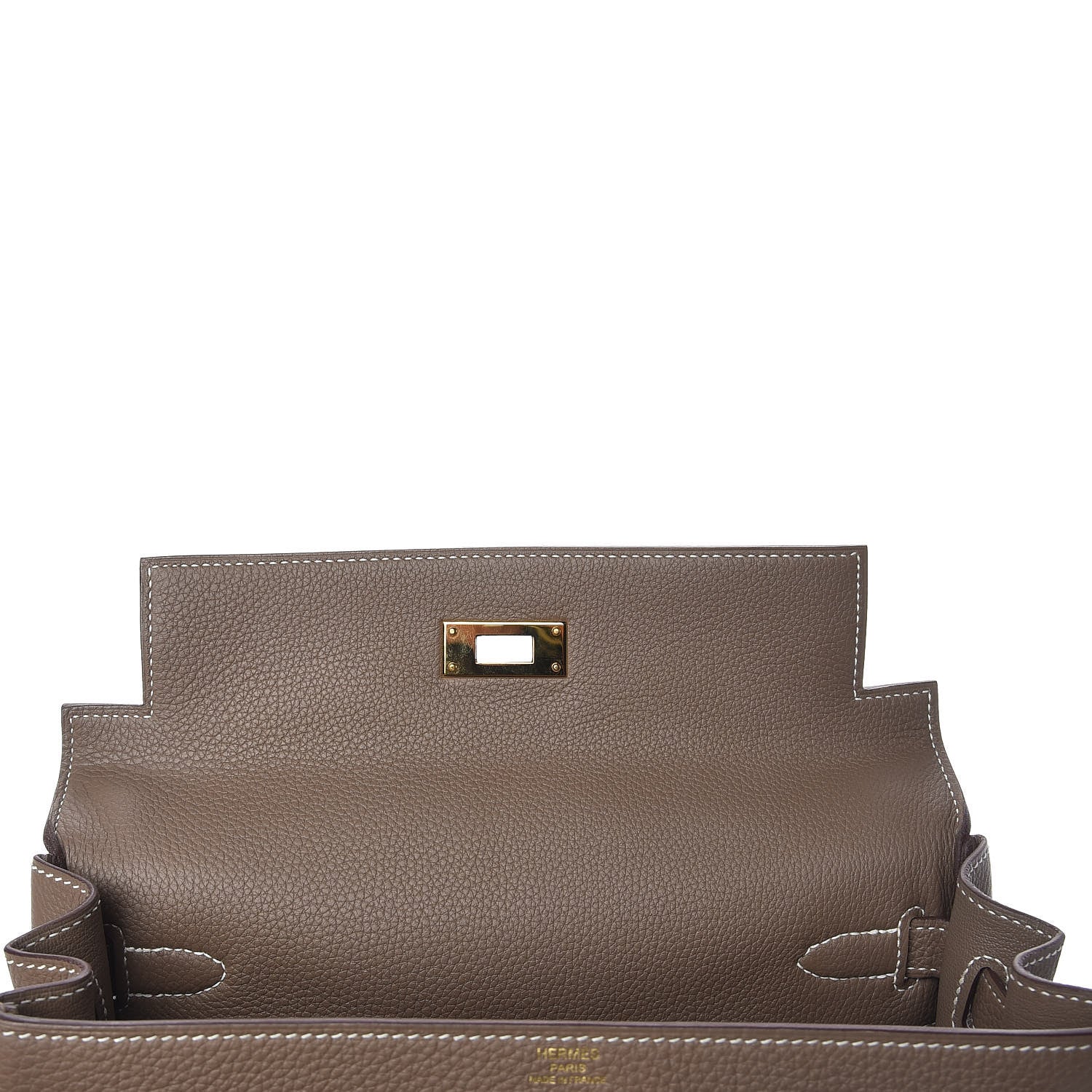 Hermes Togo Kelly Retourne 28 Etoupe 13 of 41