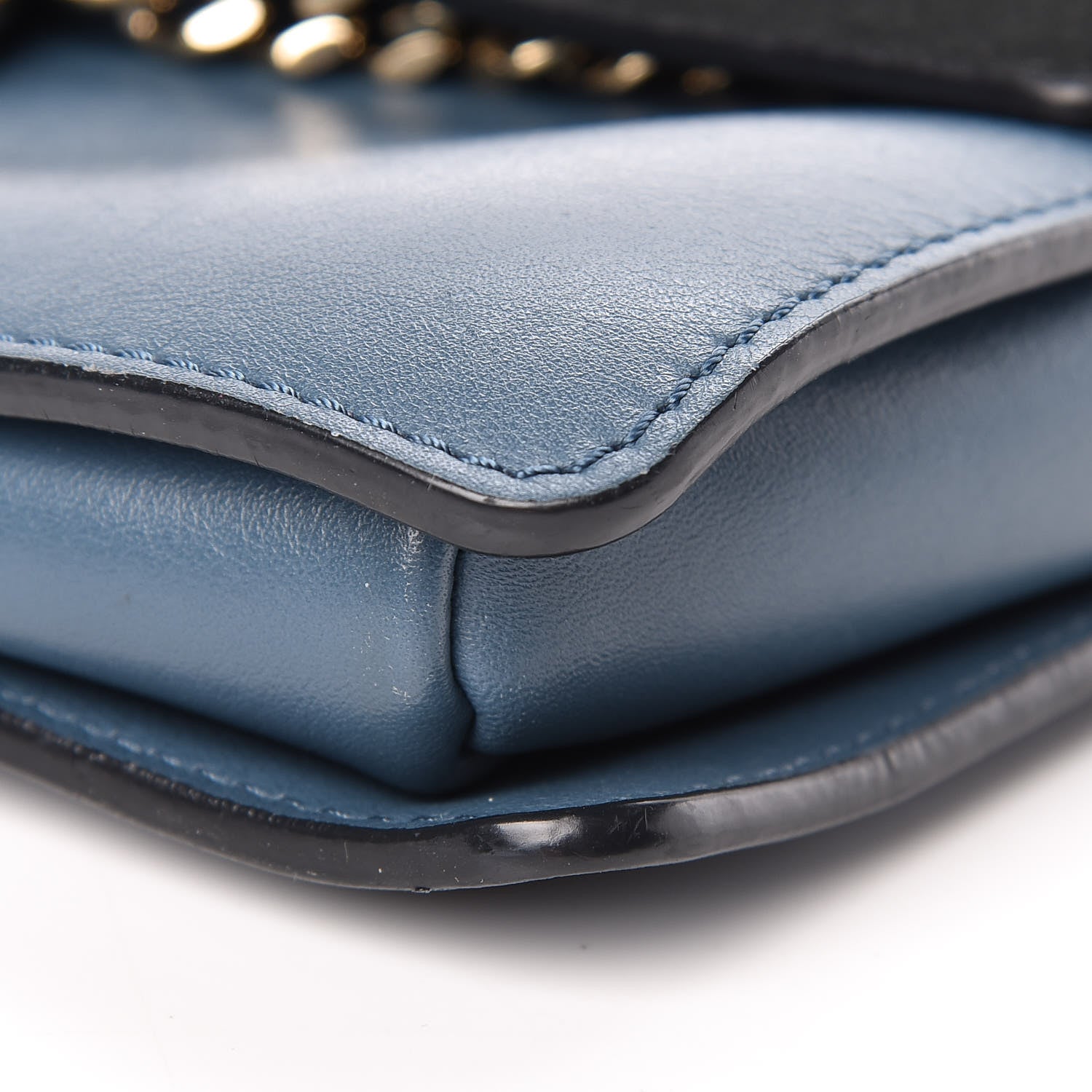 Chloe Suede Calfskin Small Faye Shoulder Bag Majolica Blue 15 of 15