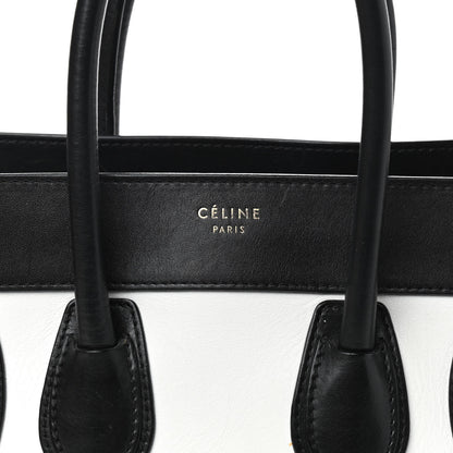 Celine Smooth Calfskin Suede Micro Tri-Color Luggage White 7 of 9