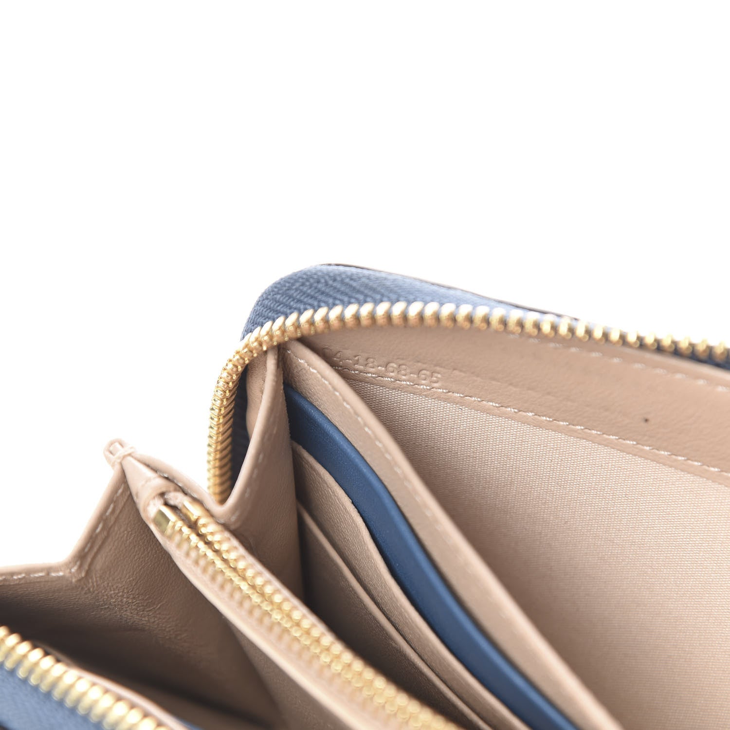 Chloe Grained Calfskin Alphabet Long Zip Around Wallet Vinyl Blue 6 of 8