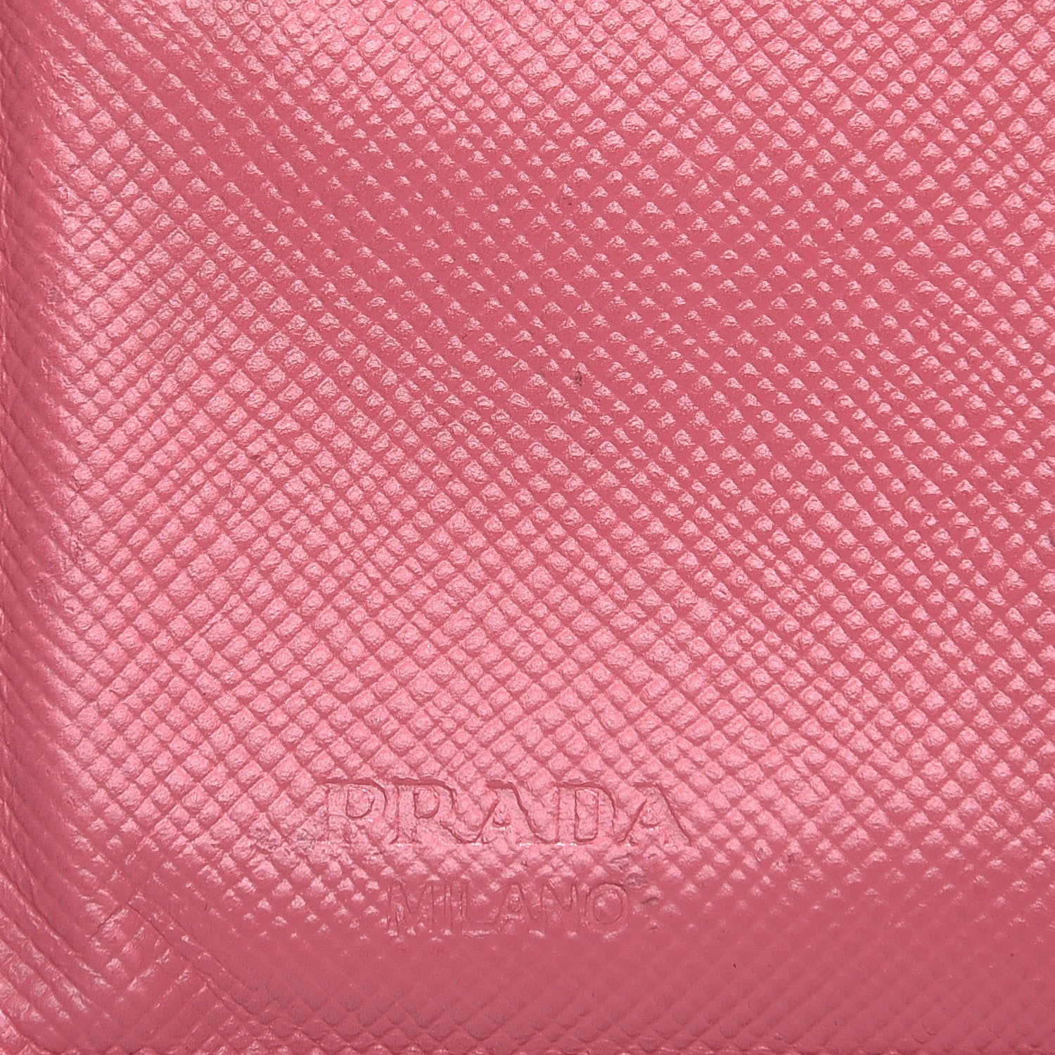 Prada Saffiano Metal Bi-Fold Wallet Peonia 9 of 9