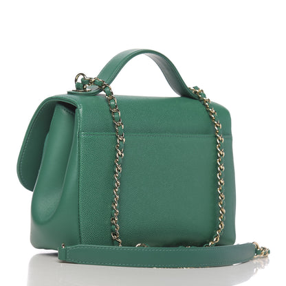Chanel Caviar Quilted Mini Business Affinity Flap Green 3 of 12