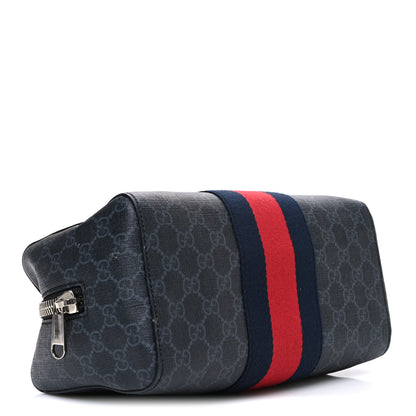 Gucci GG Supreme Monogram Web Toiletry Case Black Grey 4 of 9