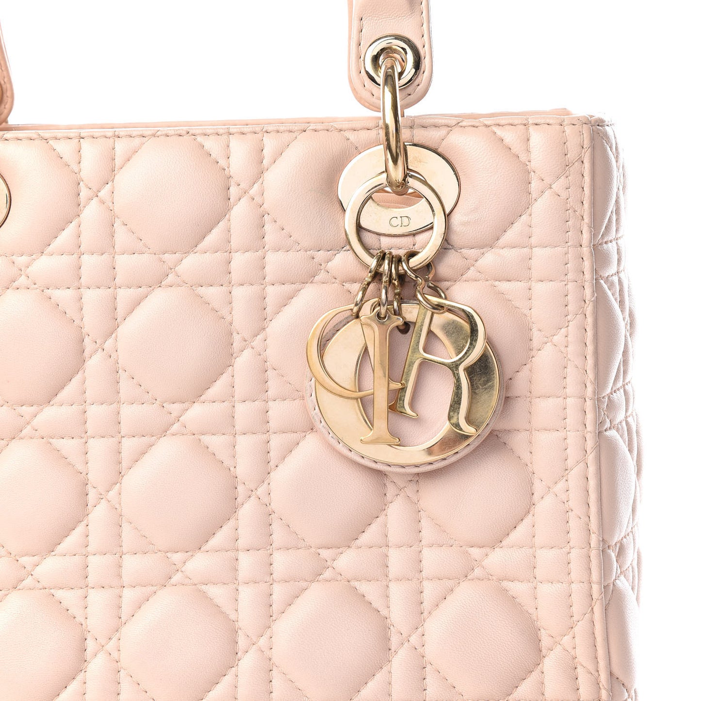 Lambskin Cannage Medium Lady Dior Light Pink