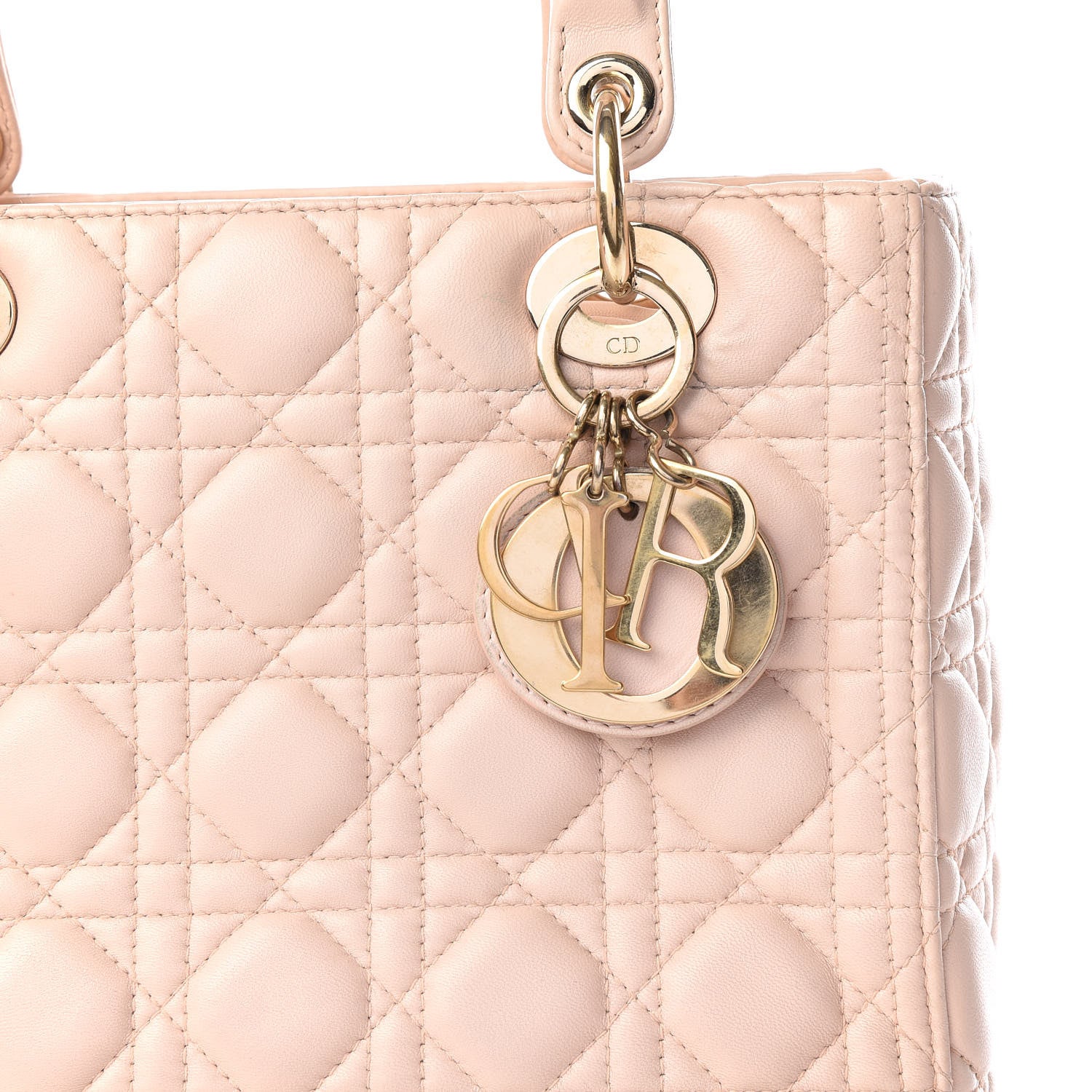 Christian Dior Lambskin Cannage Medium Lady Dior Light Pink 8 of 10