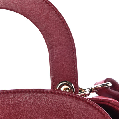 Christian Dior Lambskin Cannage Small My Lady Dior Red 11 of 13
