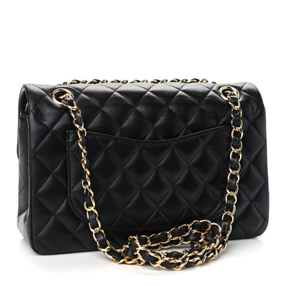 Chanel Lambskin Quilted Small Double Flap Black 3 of 10