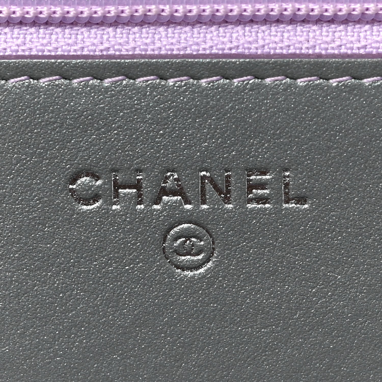 Chanel Iridescent Lambskin Quilted Reissue Wallet On Chain WOC Light Purple 6 of 9