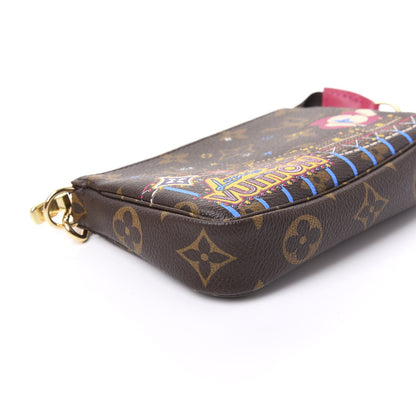 Louis Vuitton Monogram 2020 Christmas Animation Roller Coaster Mini Pochette Accessories Pivoine 5 of 10