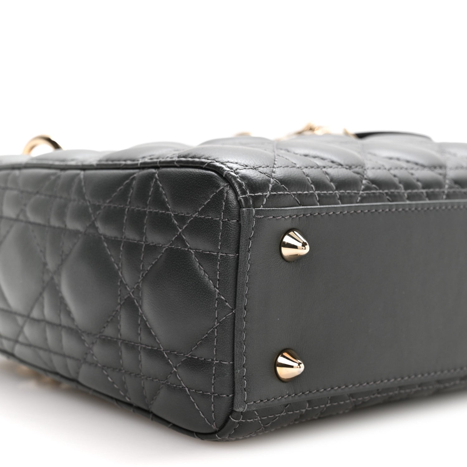 Christian Dior Lambskin Cannage Gradient Small My ABCDior Lady Dior Grey 9 of 10