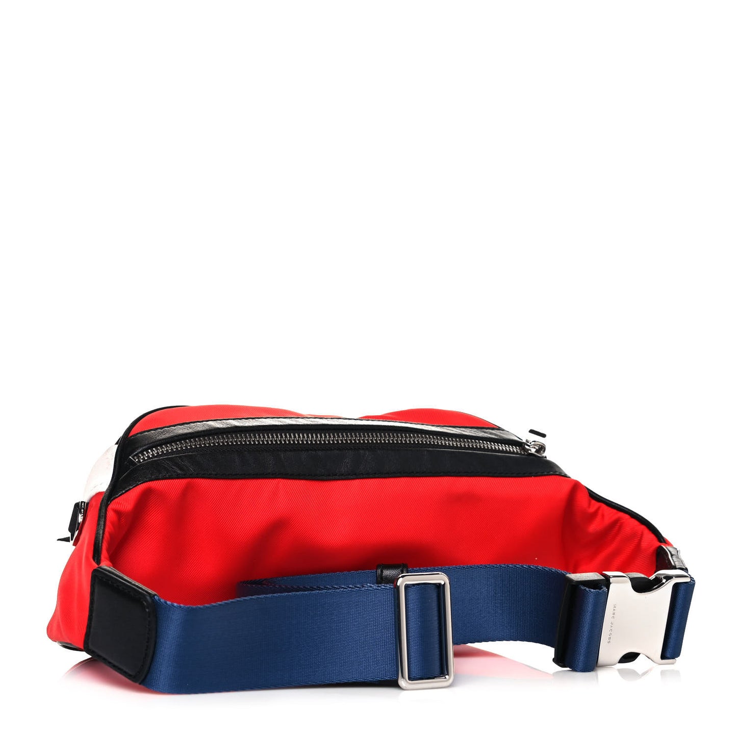 Nylon Sport Belt Bag Black White Red