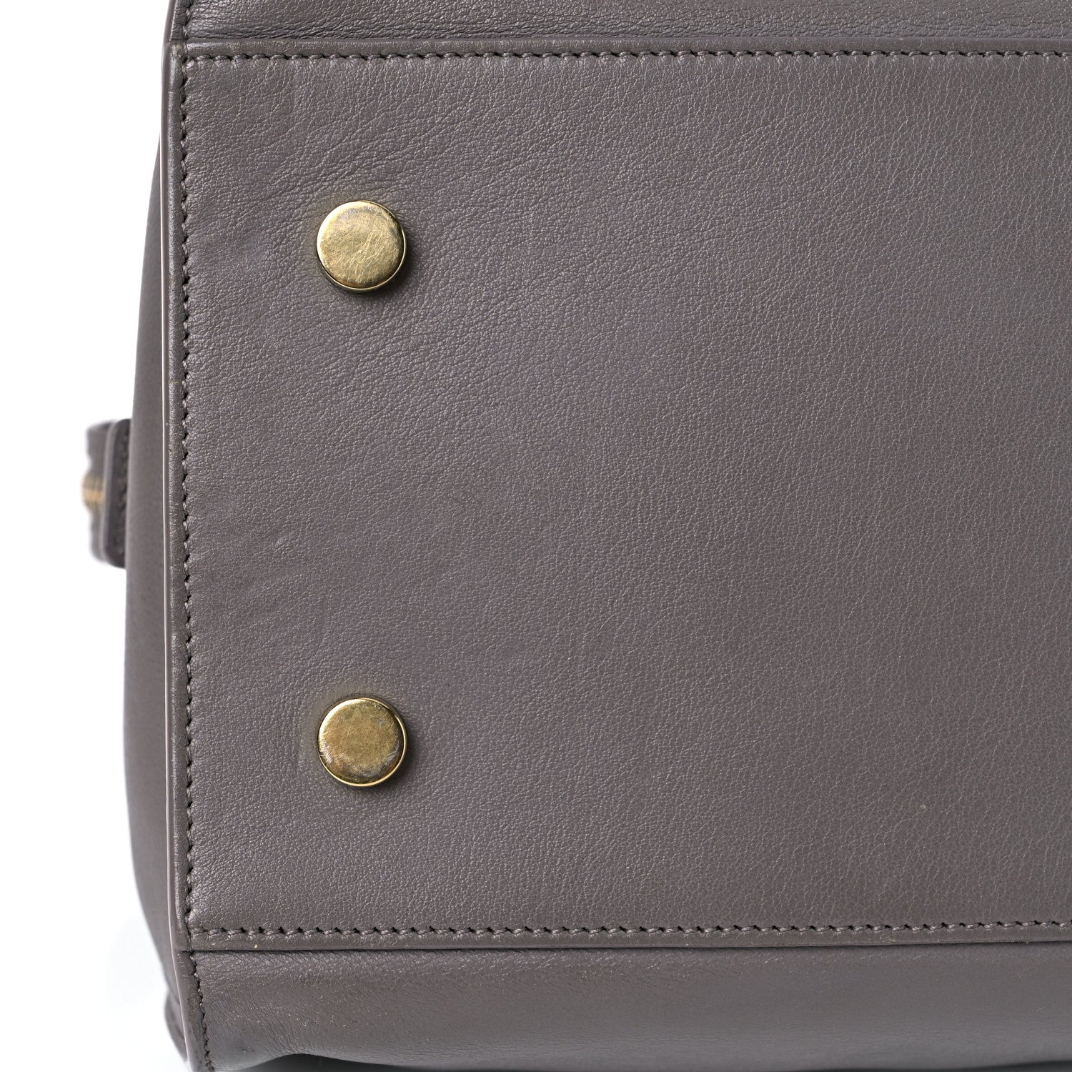 Saint Laurent Smooth Calfskin Small Cabas Monogram Fog 16 of 21