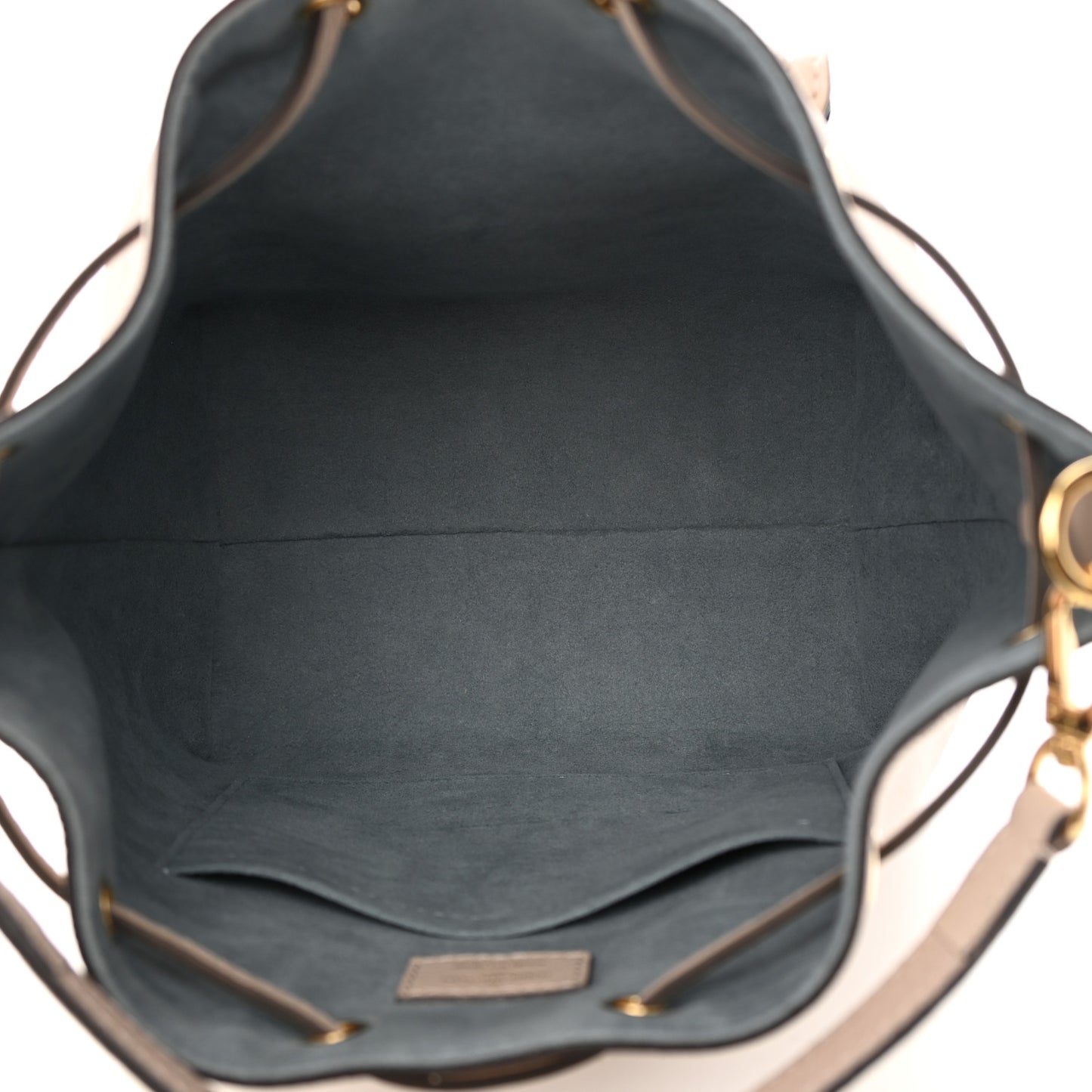 Calfskin Lockme Bucket MM Greige