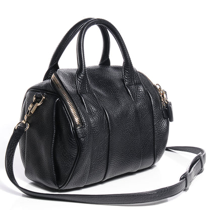 Alexander Wang Pebbled Lambskin Rockie Black w Pale Gold Hardware 3 of 8