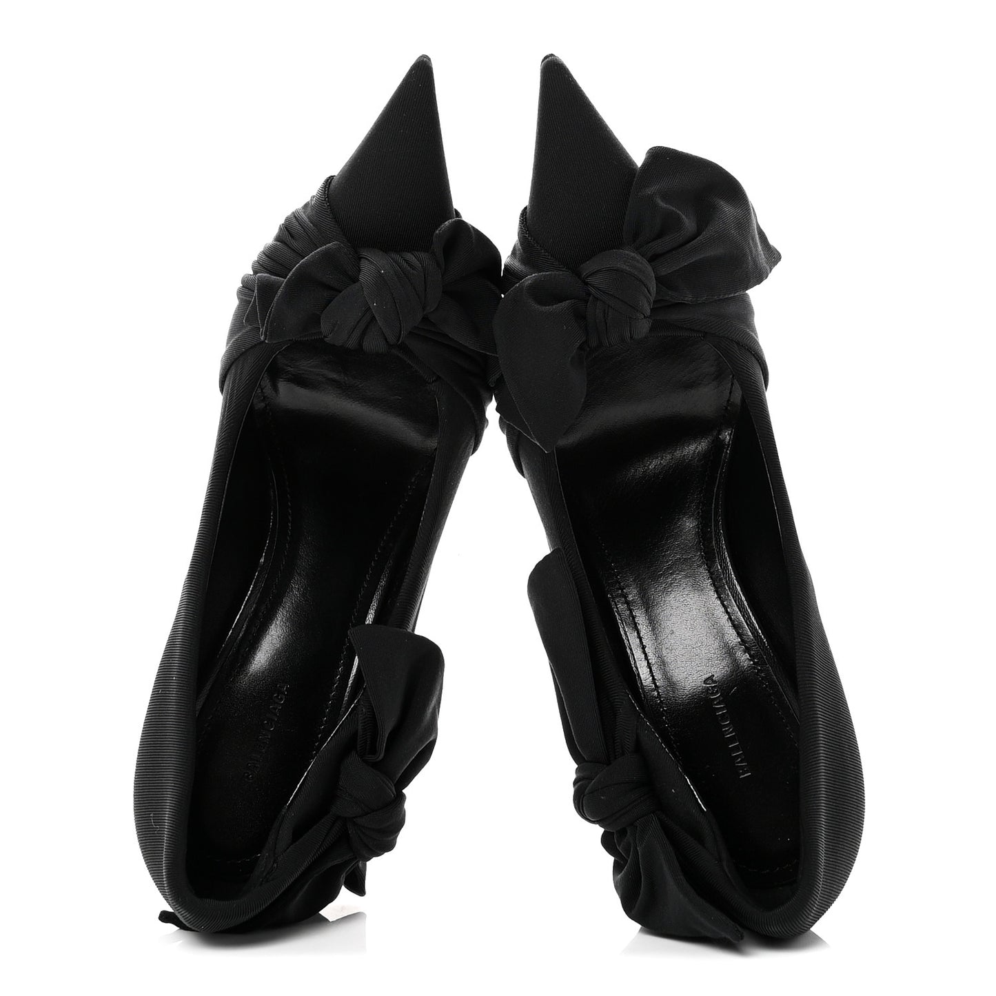 Stretch Cupro Nylon Jersey Knife Knot 110mm Pumps 35 Black