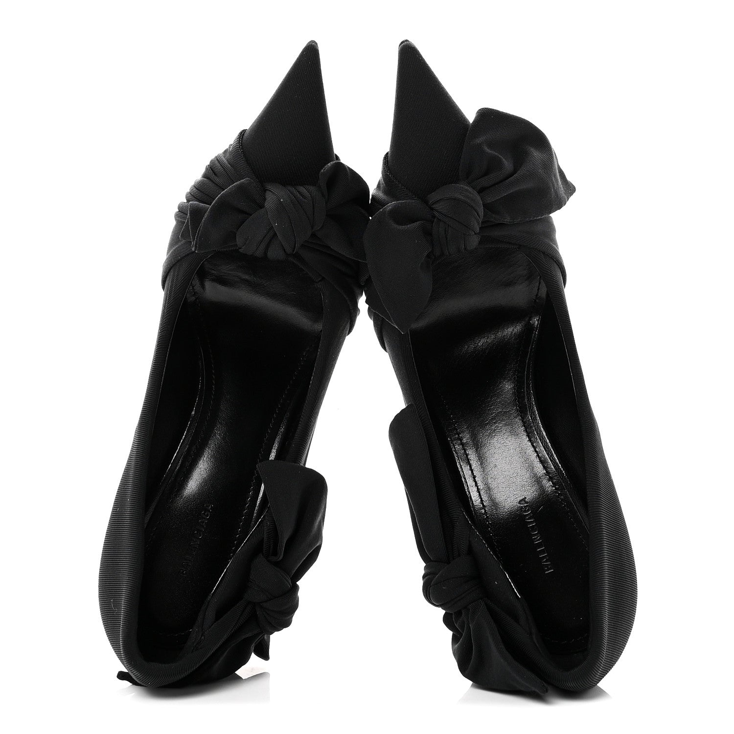 Balenciaga Stretch Cupro Nylon Jersey Knife Knot 110mm Pumps 35 Black 2 of 9