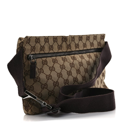 Gucci GG Monogram Double Pocket Belt Bag Dark Brown 3 of 10