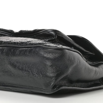 Saint Laurent Crinkled Calfskin Matelasse Monogram Large Niki Chain Satchel Black 7 of 15
