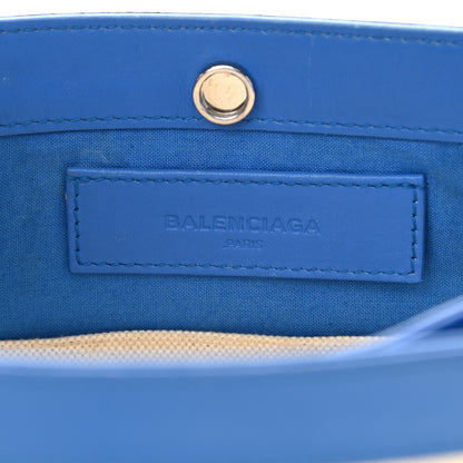 Balenciaga Cotton Canvas Pochette Crossbody Bag Bleu Pacifique 6 of 11