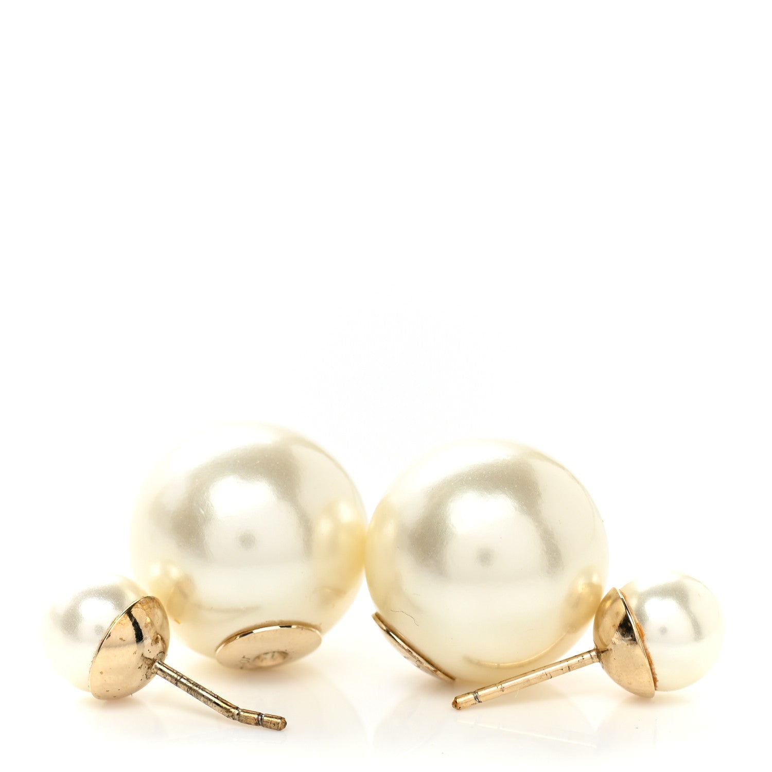 Christian Dior Pearl Mise En Dior Tribal Earrings Gold 3 of 5