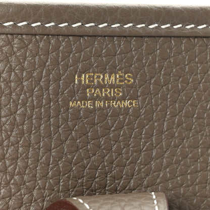Hermes Taurillon Clemence Evelyne III PM Etoupe 7 of 10