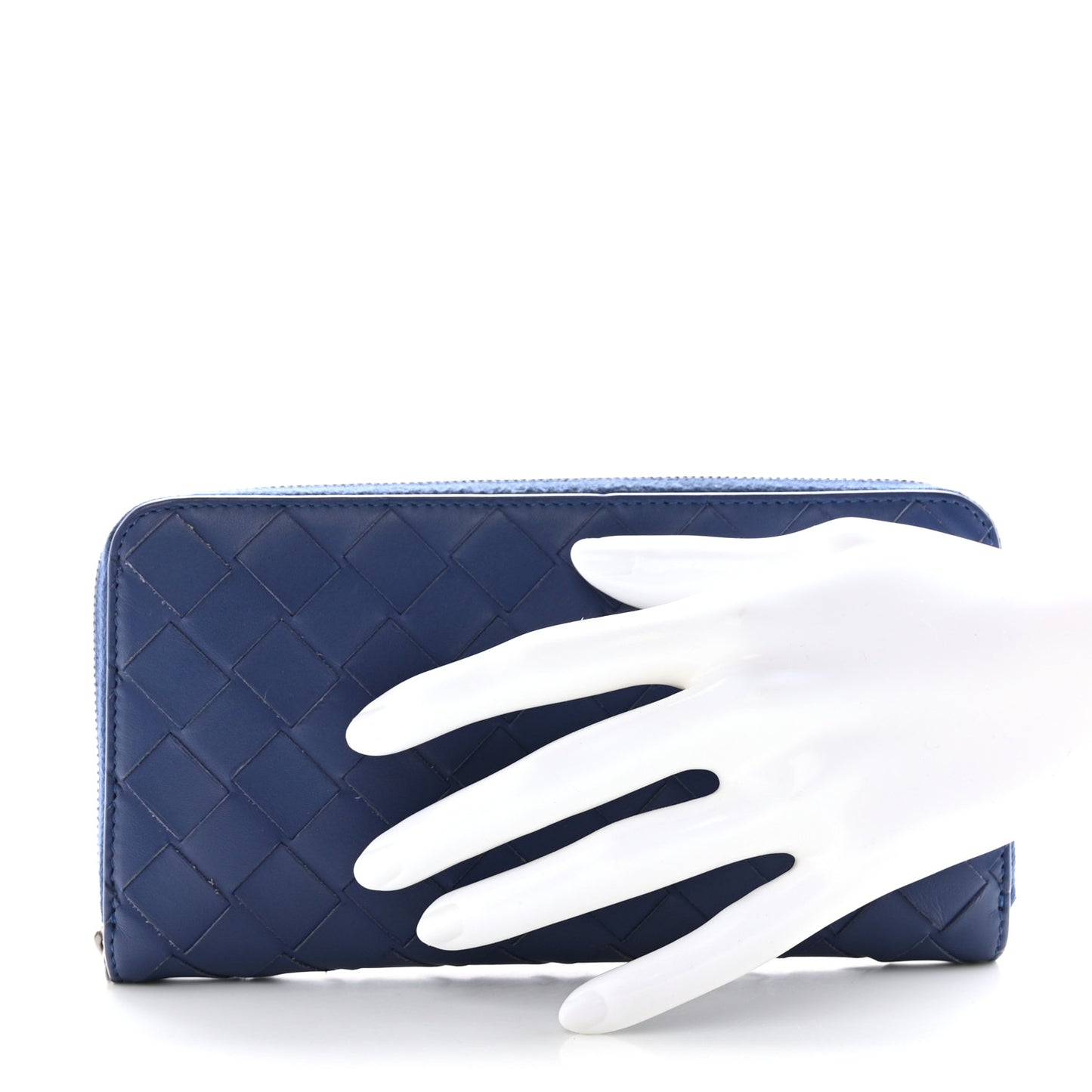 Nappa Intrecciato Zip Around Wallet Thunder