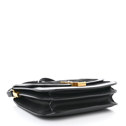 Saint Laurent Suede Smooth Calfskin Monogram Medium Solferino Soft Satchel Black 4 of 16