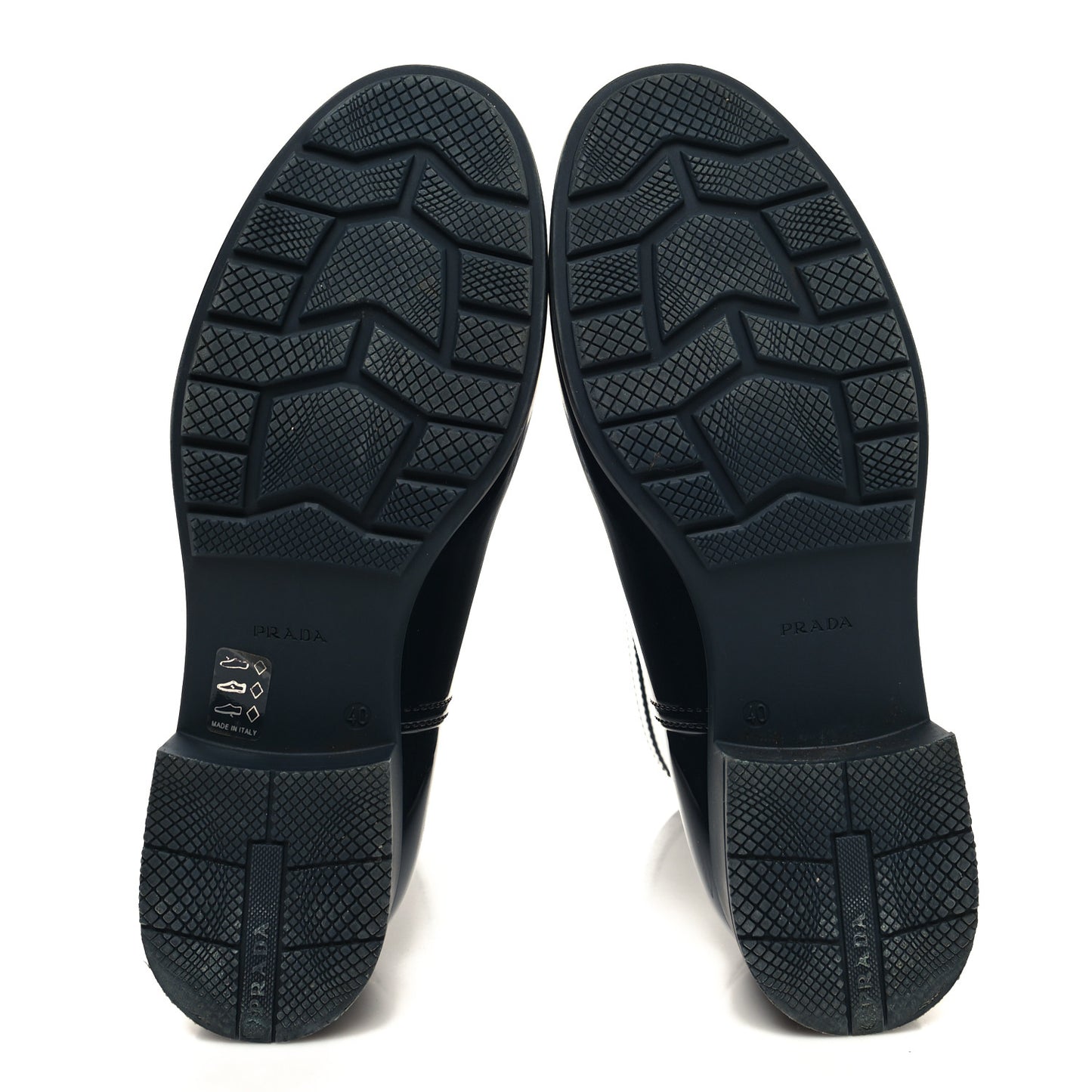 Sport Rubber Metal Triangle Logo Ankle Rain Boots 40 Black