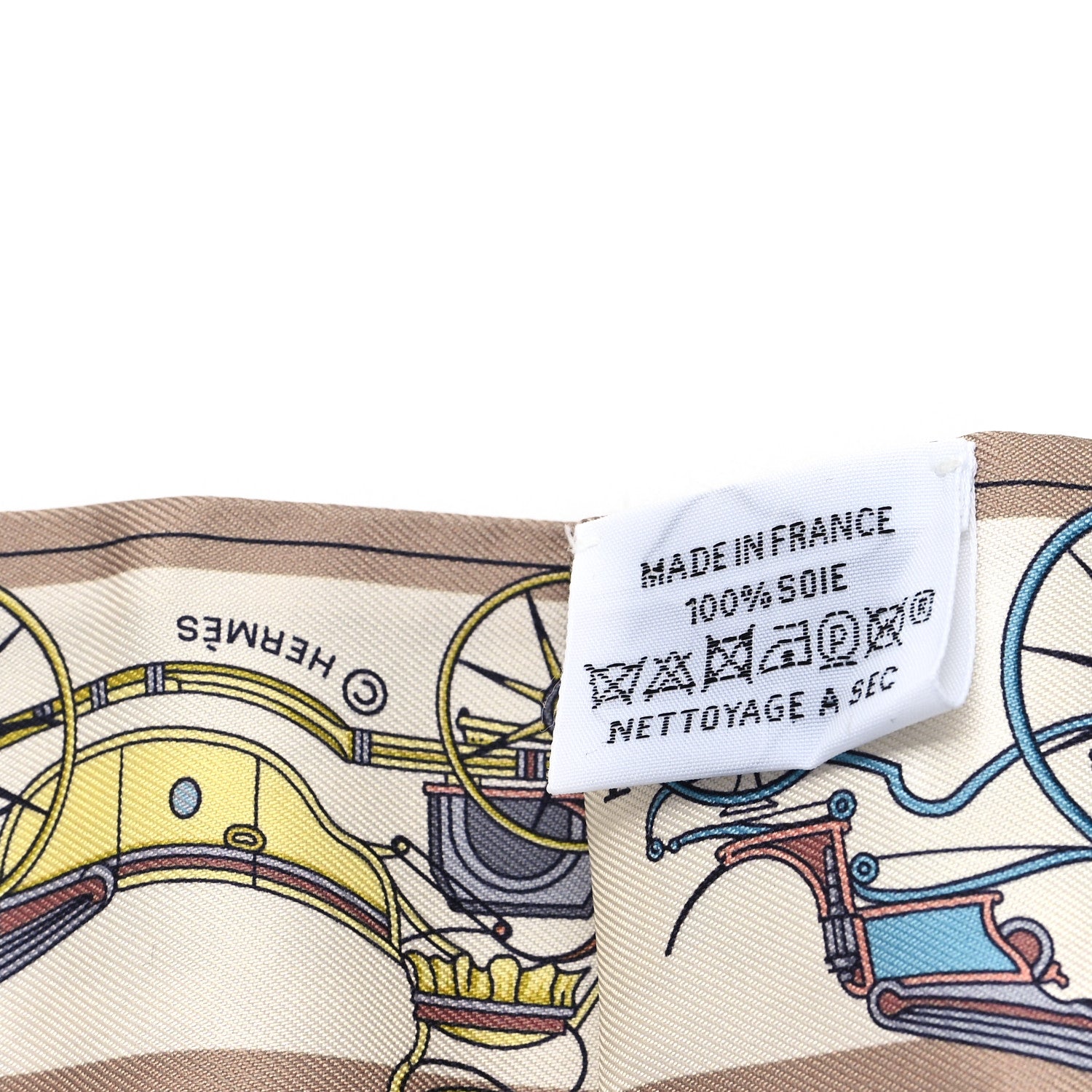 Hermes Silk Les Voitures Nouvelle Twilly Vert Amande Bleu Glacier 3 of 3