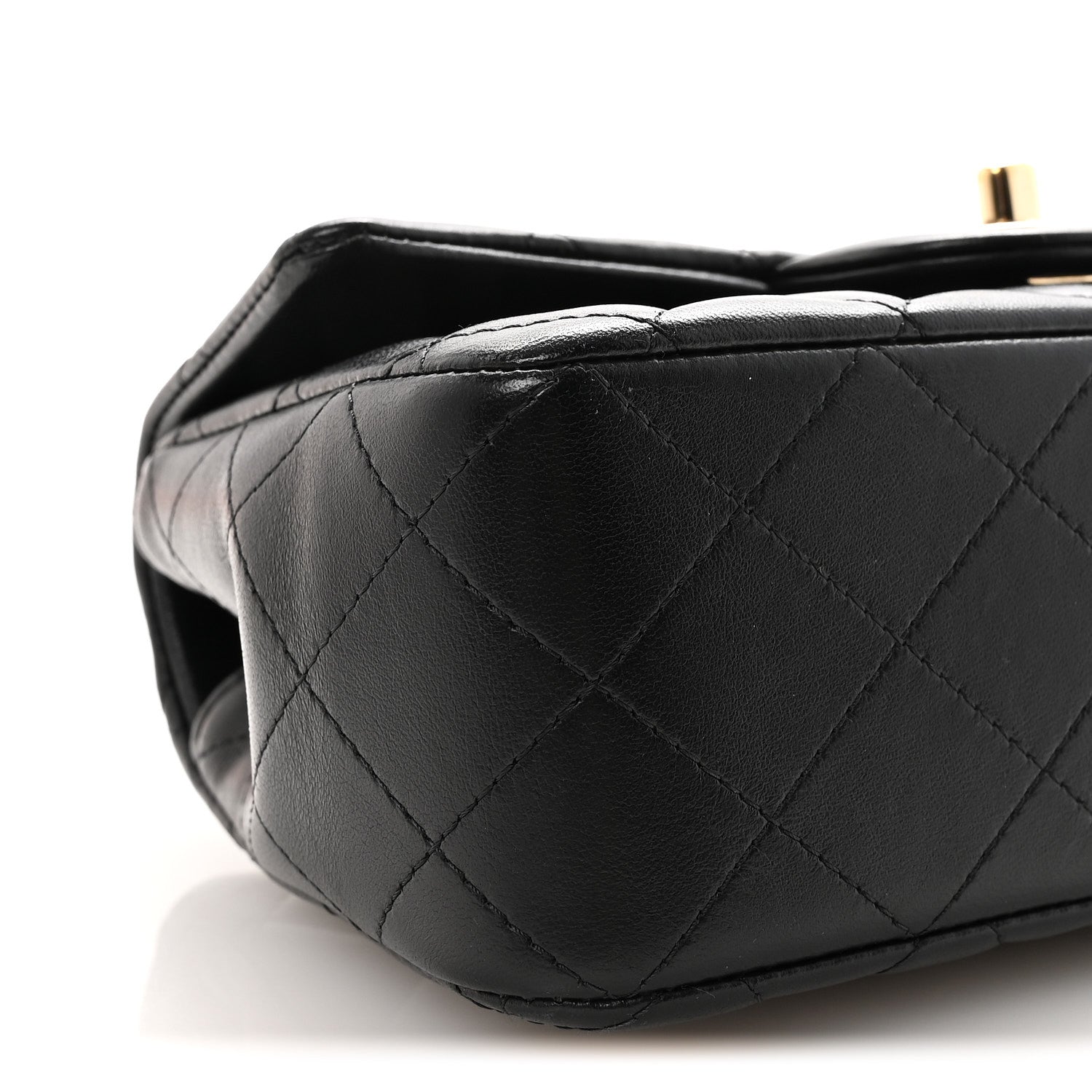 Chanel Lambskin Quilted Mini Top Handle Rectangular Flap Black 9 of 10