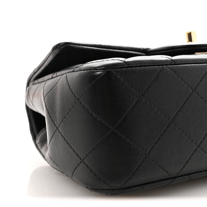 Chanel Lambskin Quilted Mini Top Handle Rectangular Flap Black 9 of 10