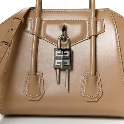 Givenchy Box Calfskin Mini Lock Antigona Shoulder Bag Beige Cappuccino 8 of 10