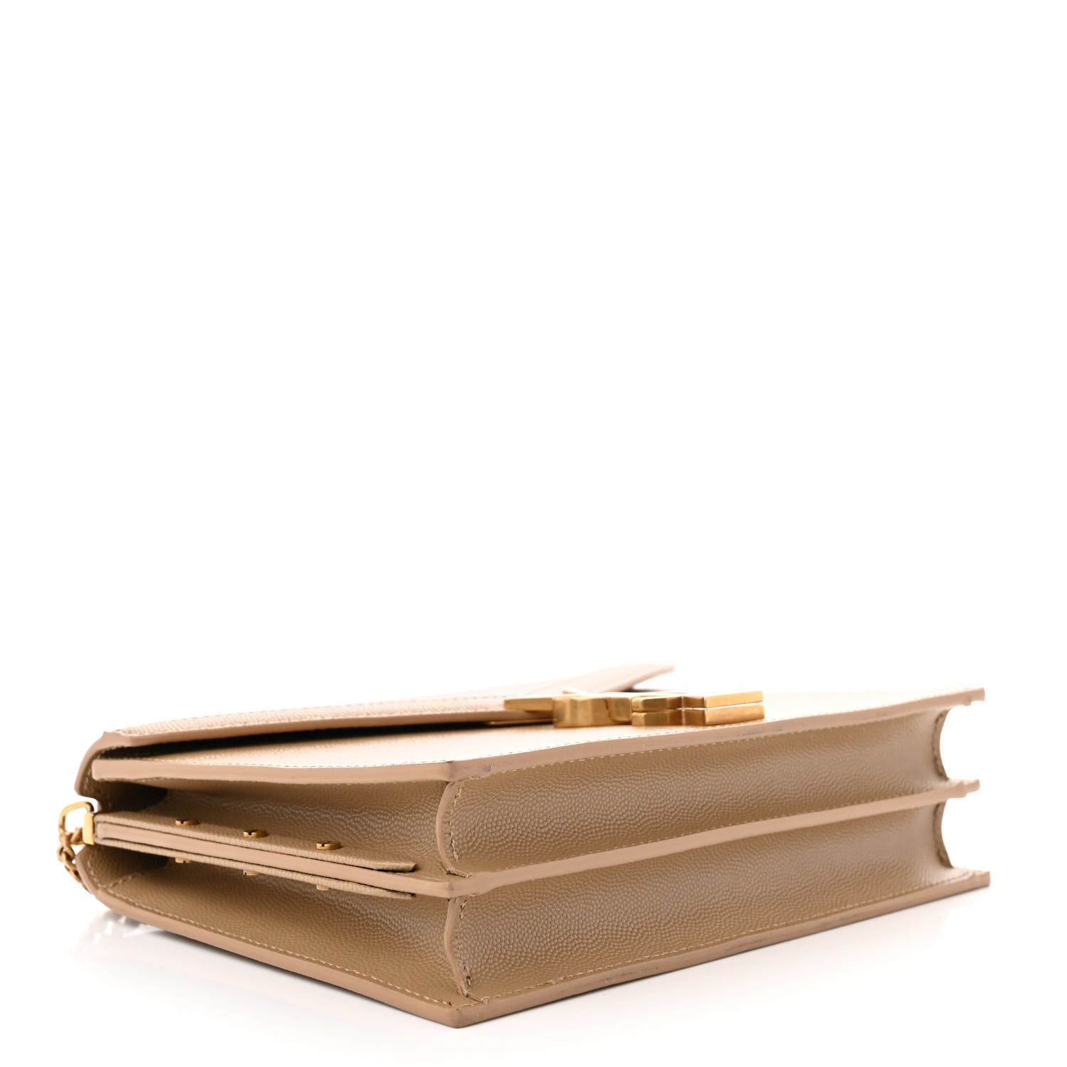 Saint Laurent Grain De Poudre Monogram Cassandra Clasp Bag Latte 4 of 9
