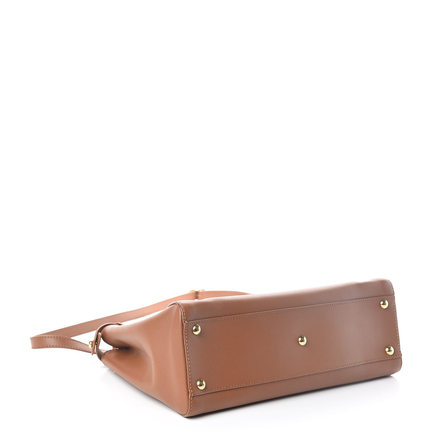 Vitello Morgan Shiny Nappa Medium Peekaboo Iconic Satchel Cuoio Bluette