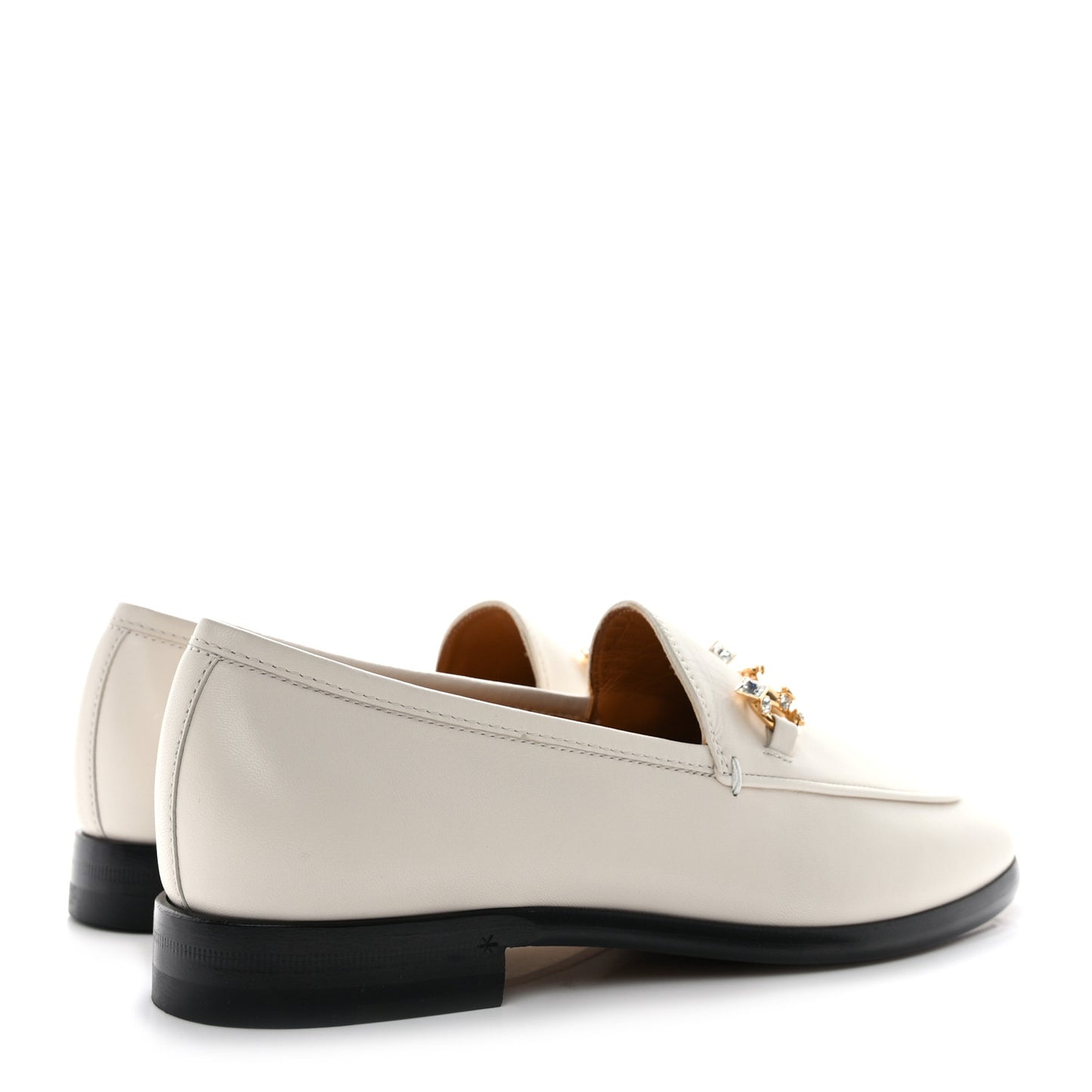Malaga Kid 70 Crystal Horsebit Womens Jordaan Loafers 36.5 Mystic White