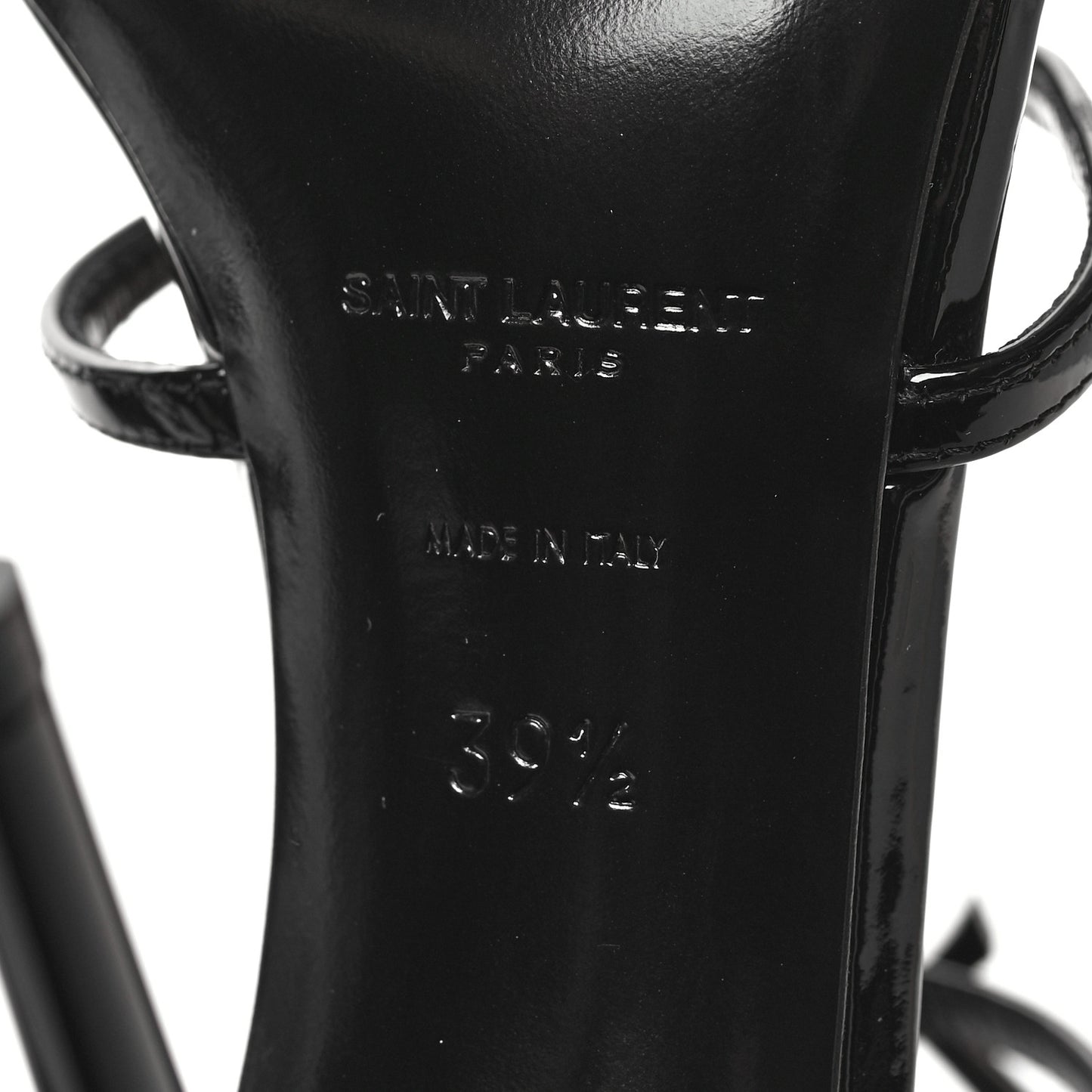 Patent Cassandra 100 Ankle Strap Sandals 39.5 Black