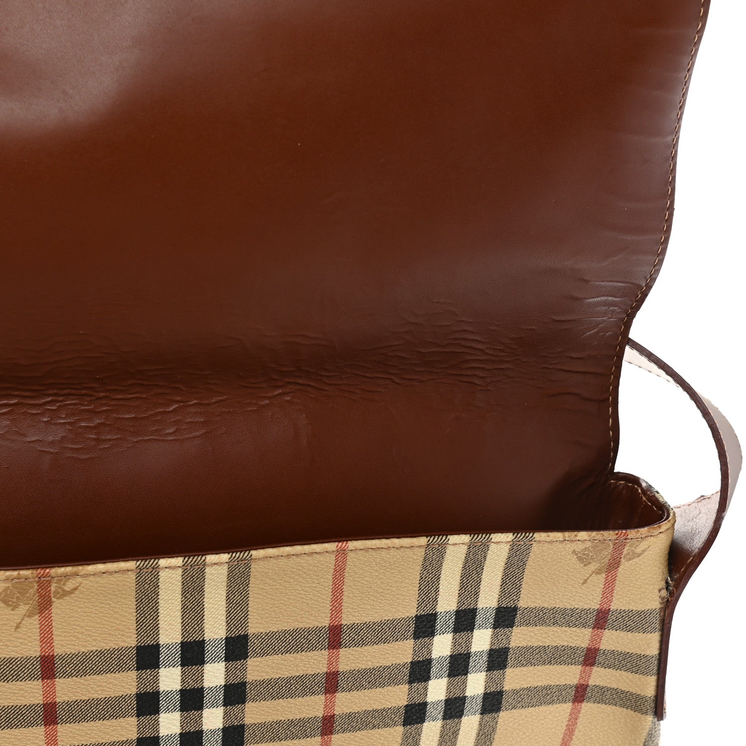 Burberry Haymarket Check Messenger Bag Brown 8 of 21