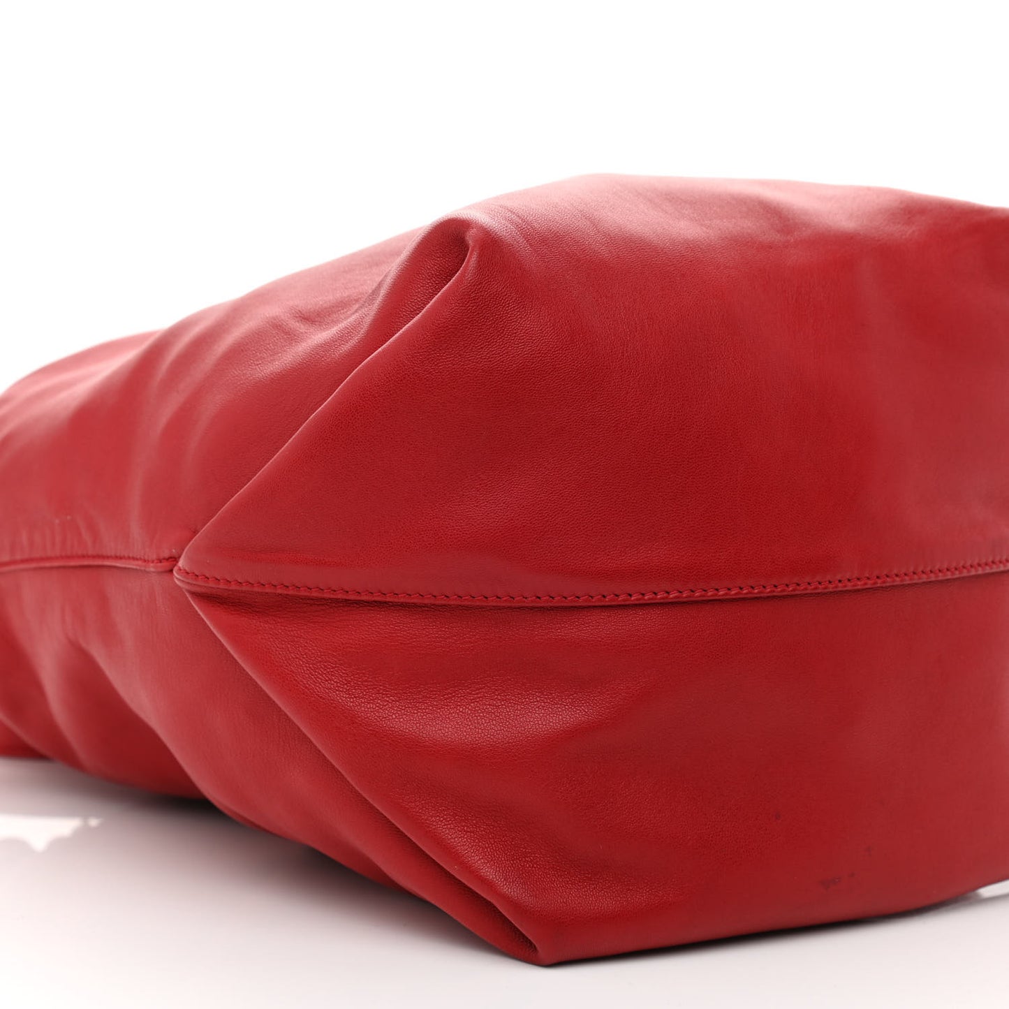 Lambskin Teddy Drawstring Bag Eros Red