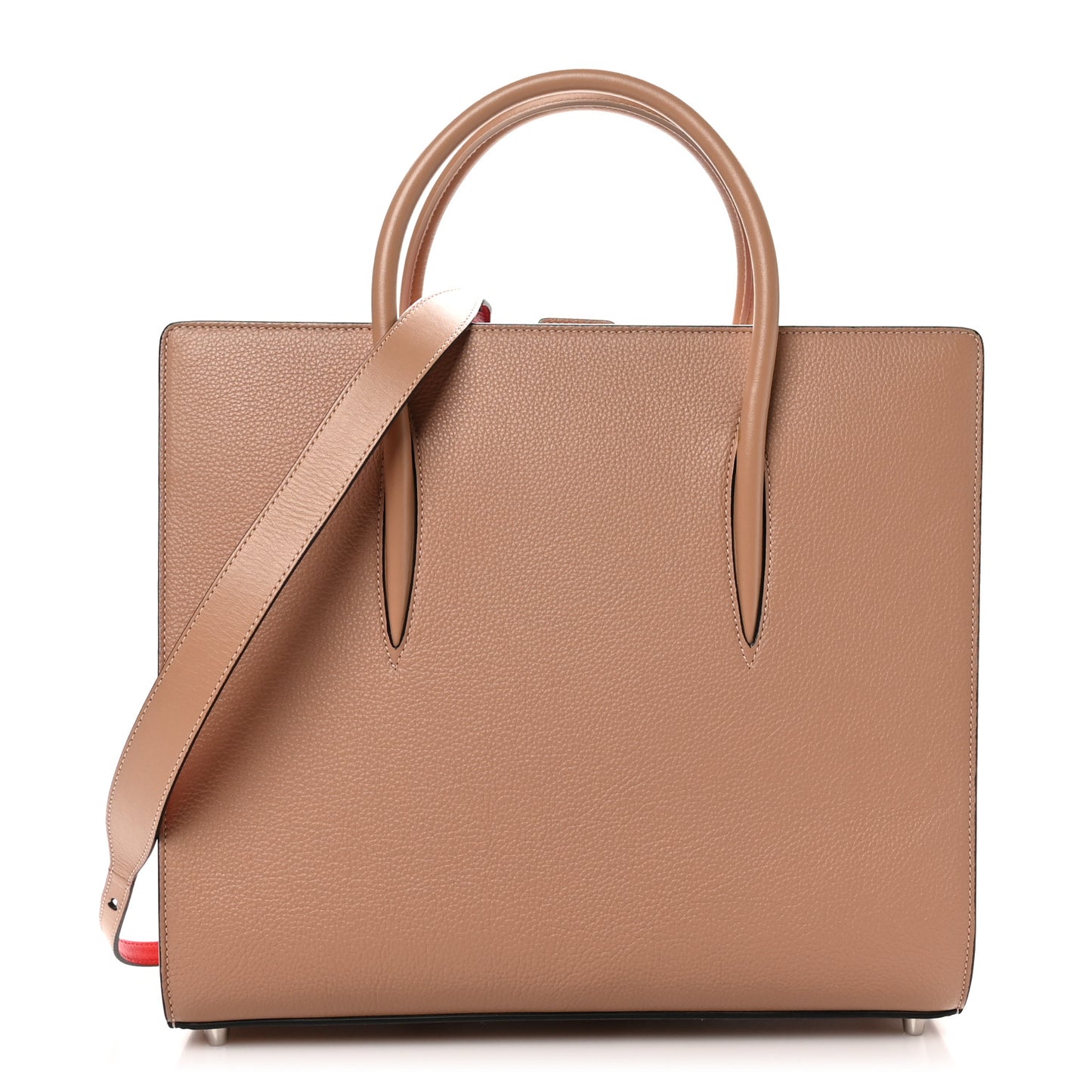Calfskin Patent Studded Large Paloma Cognac