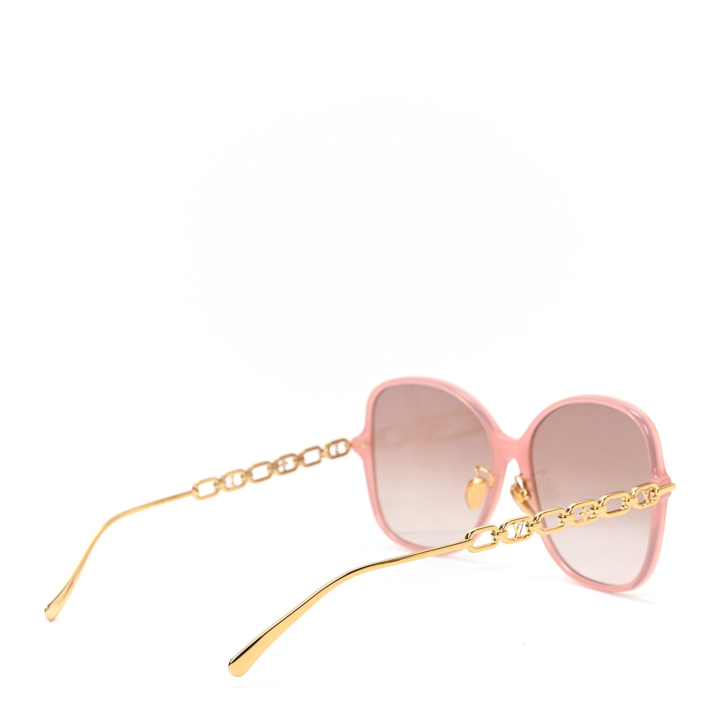 Metal My LV Chain Two Square Sunglasses Z1940U Pink